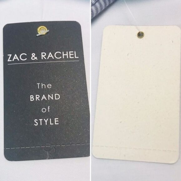 Zac & Rachel Gray and White Striped Zipper Front Top - Picture 8 of 11